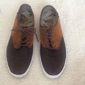 Men’s Brown Leather and Corduroy Shoes